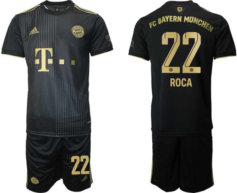 Men 2021-2022 Club Bayern Munich away black #22 Adidas Soccer Jersey->bayern munich jersey->Soccer Club Jersey